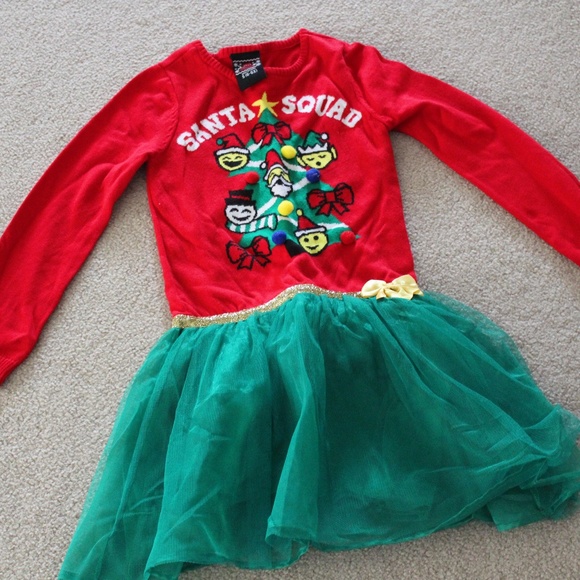 festive christmas dress, santa squad, size S (6-6x, barely worn condition - Picture 1 of 2